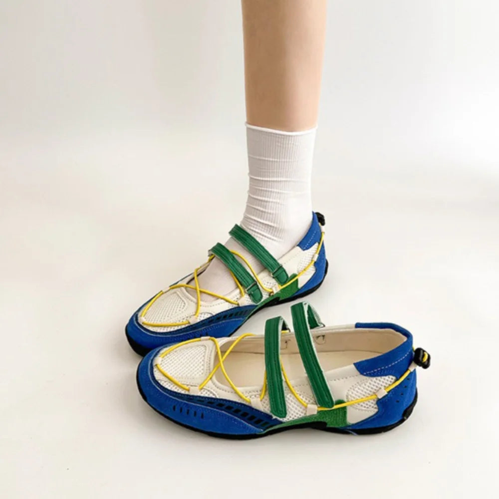 Breathable Mesh Mary Jane Sneakers for Women Summer Shoes
