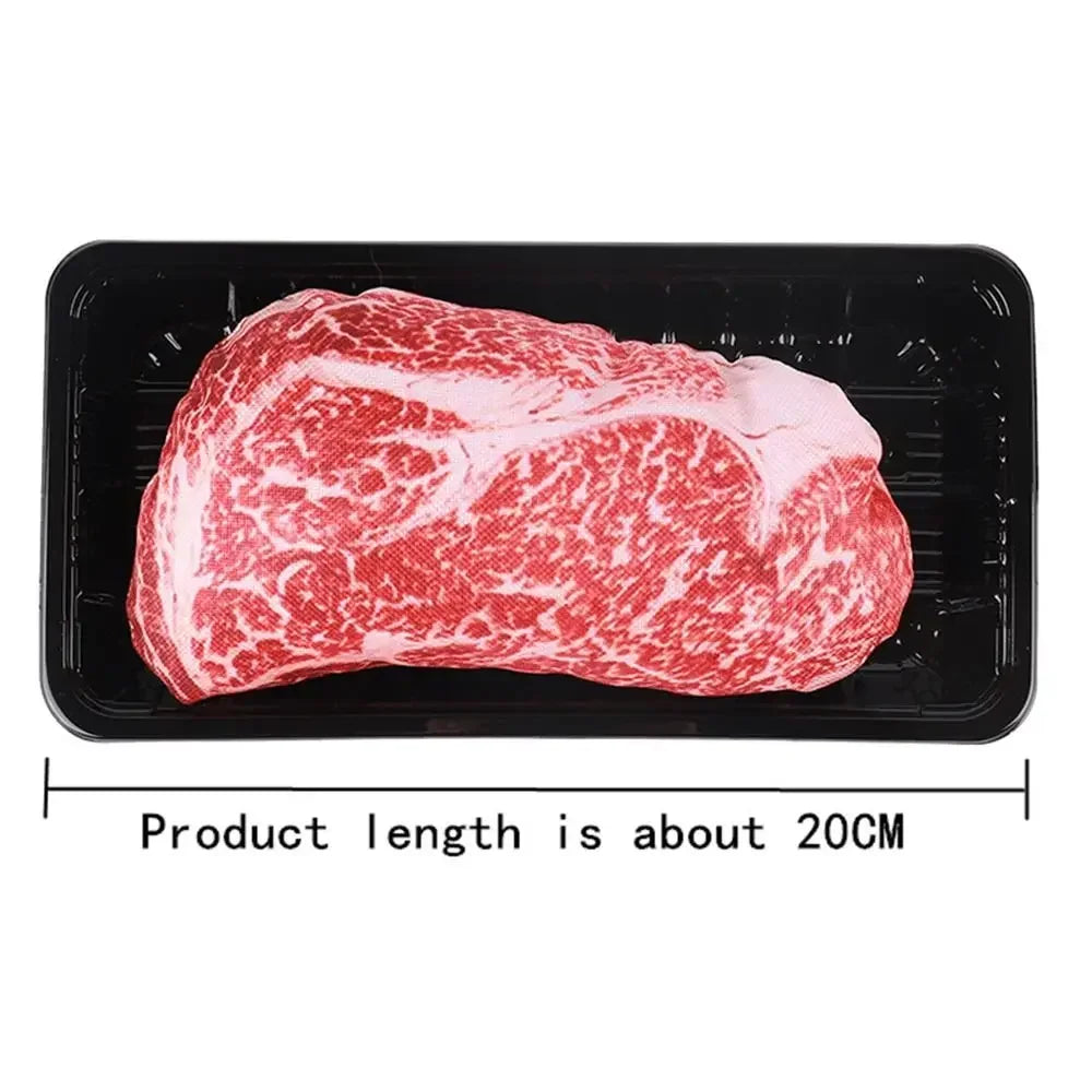 Squeaky Dog Chew Toy Steak Shape Bite Resistant Training Toy for Puppies