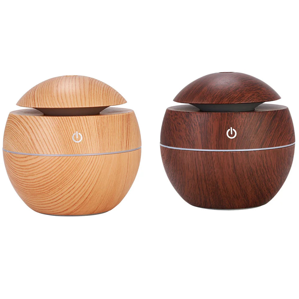 Wood Ultrasonic Air Humidifier Essential Oil Diffuser Cool Mist for Bedroom