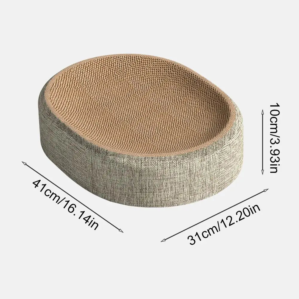 Oval Sisal Cat Scratching Pad Bed Multi Function Pet Sleeping Mat Rest Scratch Mat