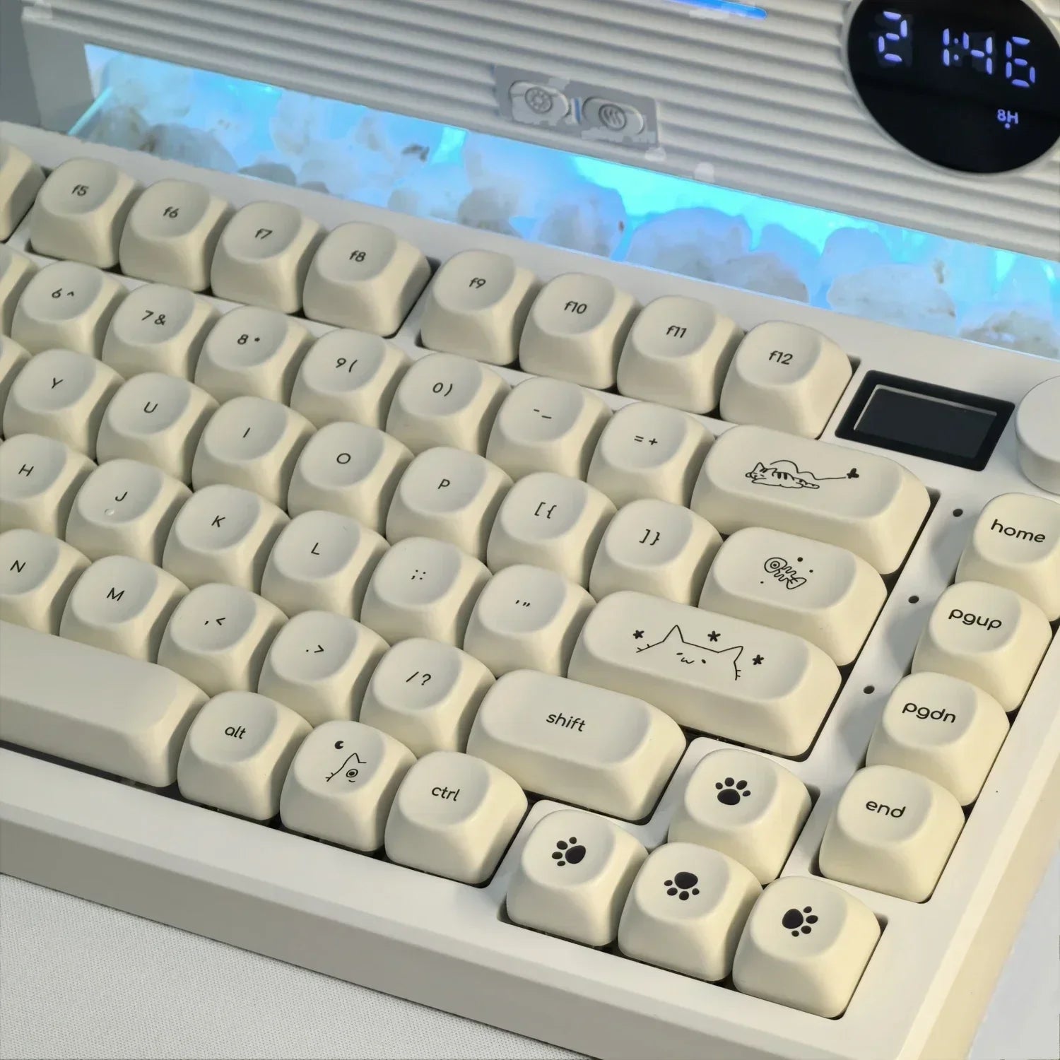 124 Keys Cute Cat PBT Keycaps MOA Profile Mechanical Keyboard Keycap Set