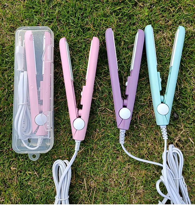 3-in-1 Hair Iron Flat Iron Straightener Curler Hot Comb Mini Styling Tool