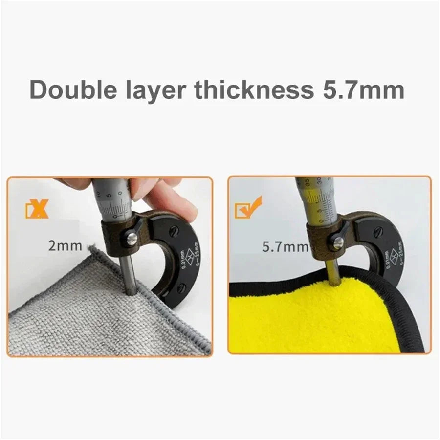 Microfiber Car Cleaning Towels – Ultra Soft Double Layer Drying Cloth for Car Detailing