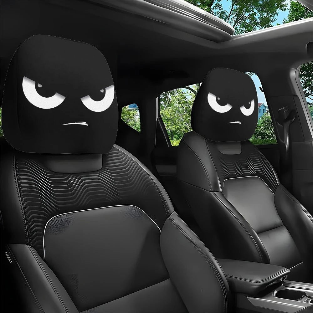 Funny Car Headrest Cover Cartoon Eyes Seat