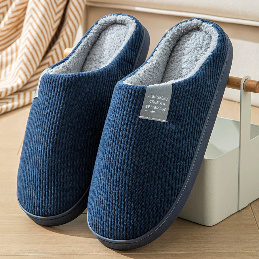 Women Warm House Slippers Soft Plush Indoor Shoes Non Slip Cozy Winter Home Slippers