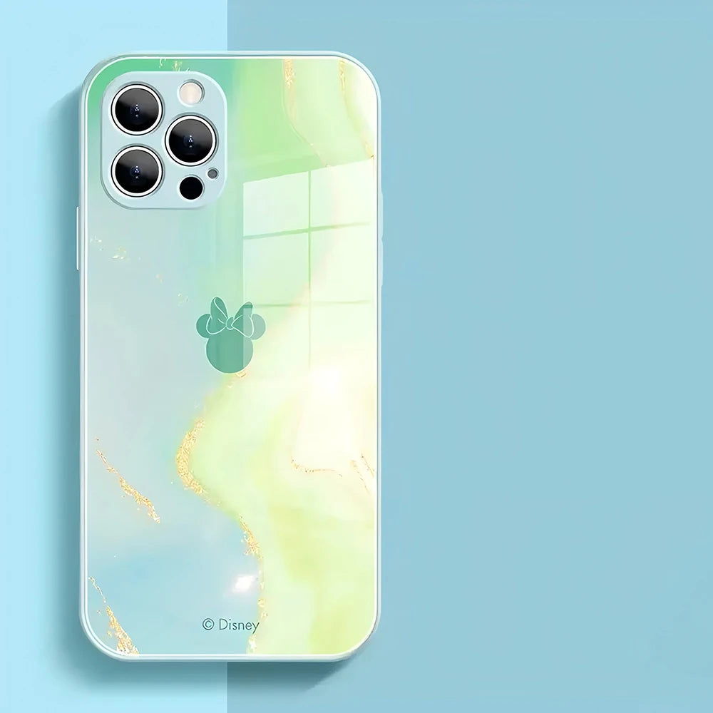 Disney Mickey Mouse Metallic Glass Hard iPhone Case