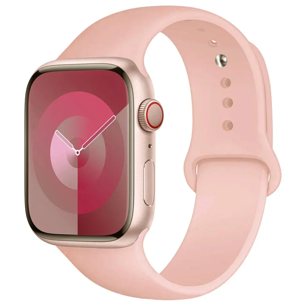 Silicone Apple Watch Band – Sport Strap Replacement for Apple Watch Series 3–9, SE & Ultra