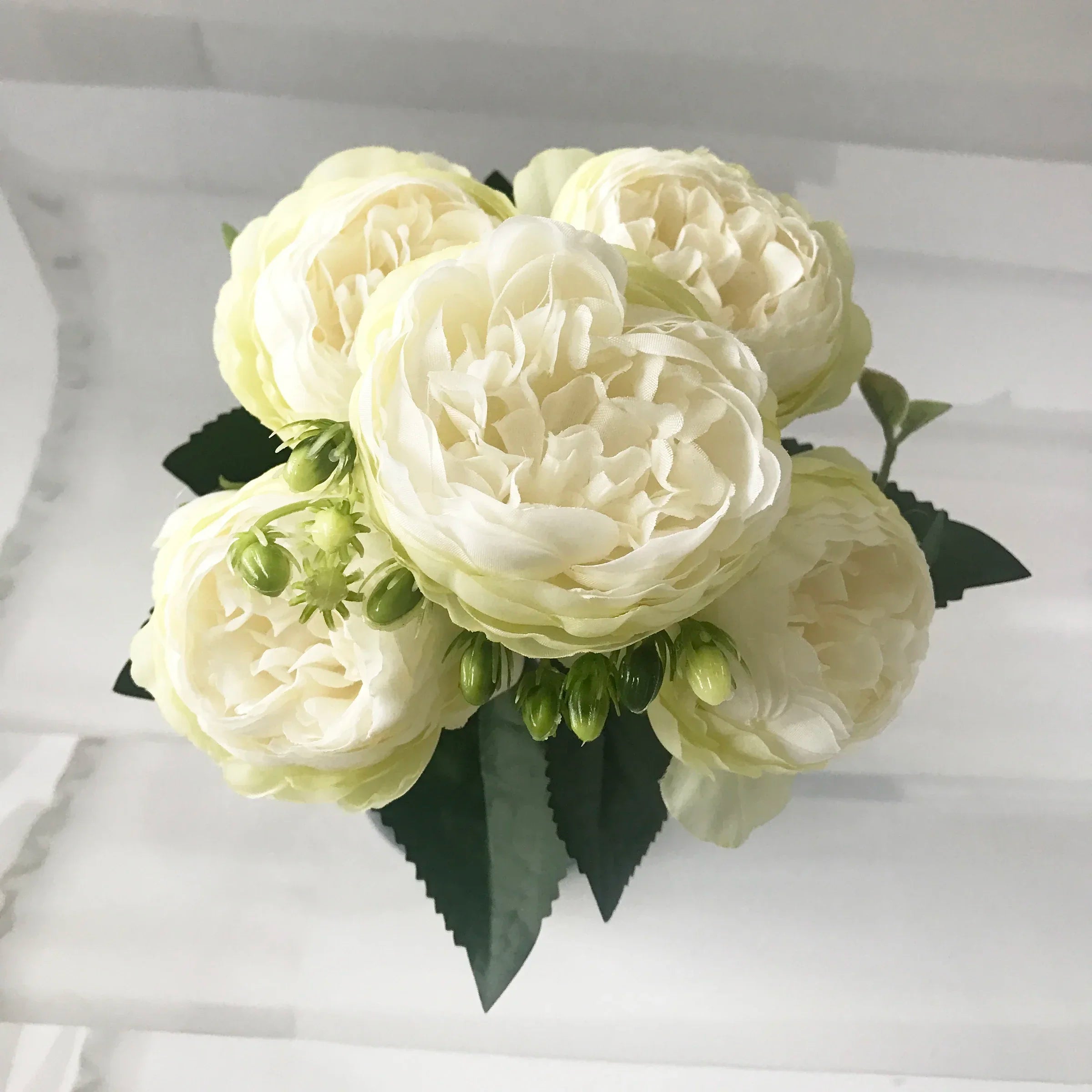 30cm Pink Peony Artificial Flower Bouquet Silk Fake Flowers Home Wedding Decor