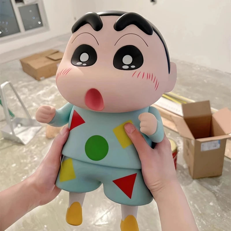 40cm Crayon Shin Chan Figure Dynamic Superman Anime Model Toy Gift Decor