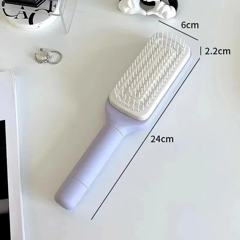 Self Cleaning Rotating Hair Brush Anti Static Scalp Massage Comb