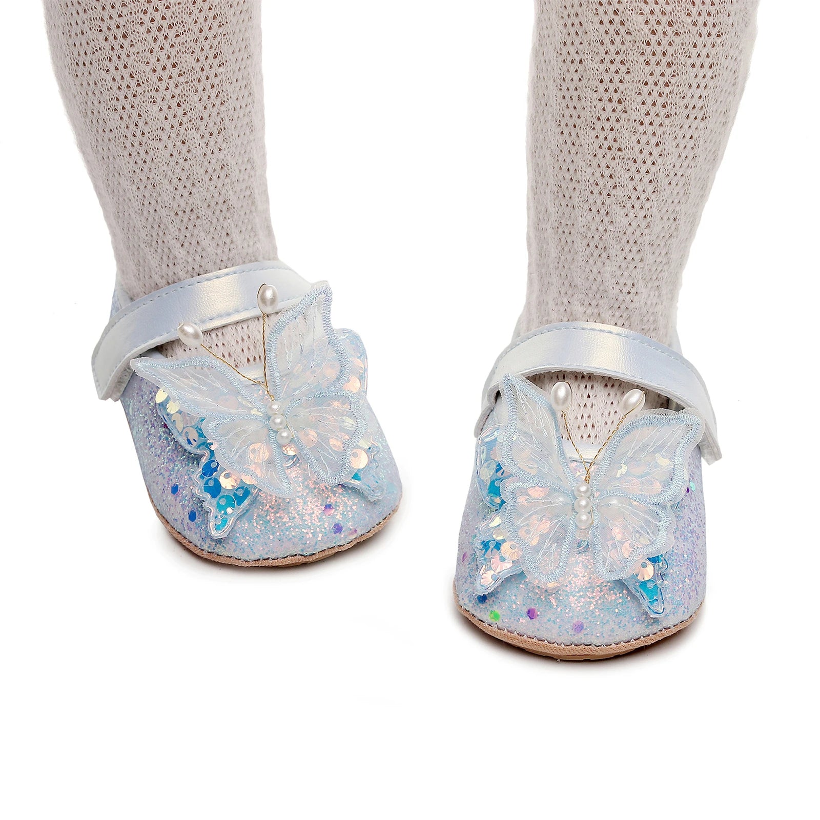 Baby Girl Butterfly Glitter Princess Flats