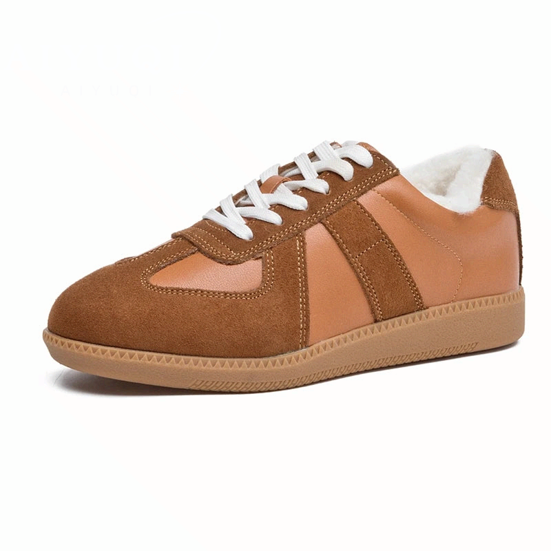 Women Genuine Leather Sneakers Casual Flat Training Shoes Spring 2026
