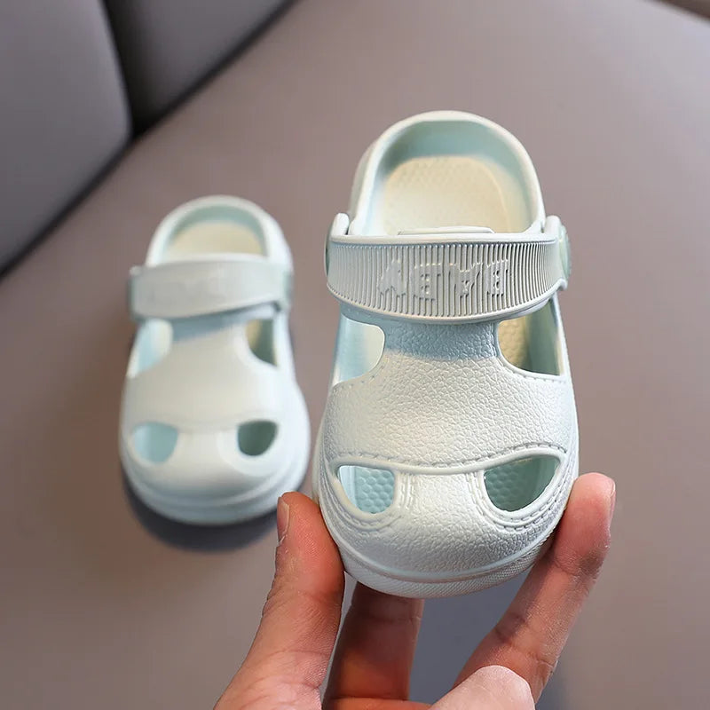 Kids Cartoon Beach Sandals Soft Non Slip EVA Clogs for Boys & Girls 1–5 Years