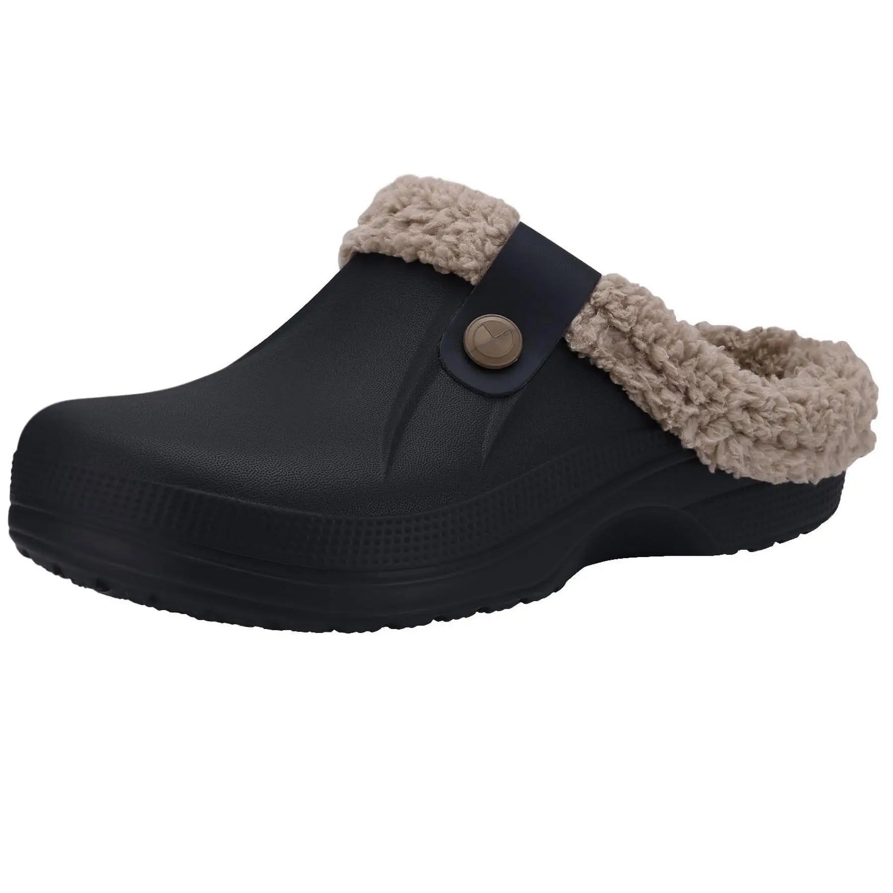 Fleece Lined Clogs Waterproof Winter Slippers Unisex EVA Anti-Slip Cozy Indoor Outdoor Shoes