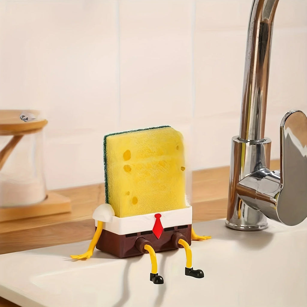 Cartoon Sponge Drain Rack Hanging Sink Organizer