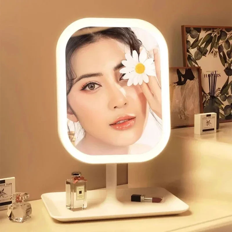 Rechargeable LED Vanity Mirror Touch Control Dimmable Portable Cosmetic Mirror