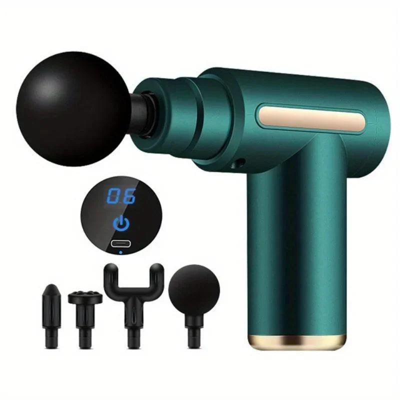 Portable Massage Gun Deep Tissue Muscle Massager Percussion Gun Electric Body Relaxation Pain Relief Fitness Recovery