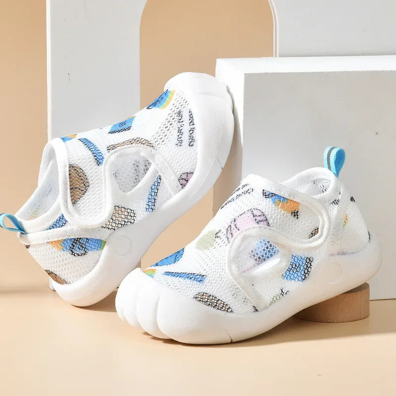 Kids Summer Mesh Sandals Breathable Anti-Slip Soft Sole Baby Shoes Lightweight First Walkers Toddler Sandals 1–4T