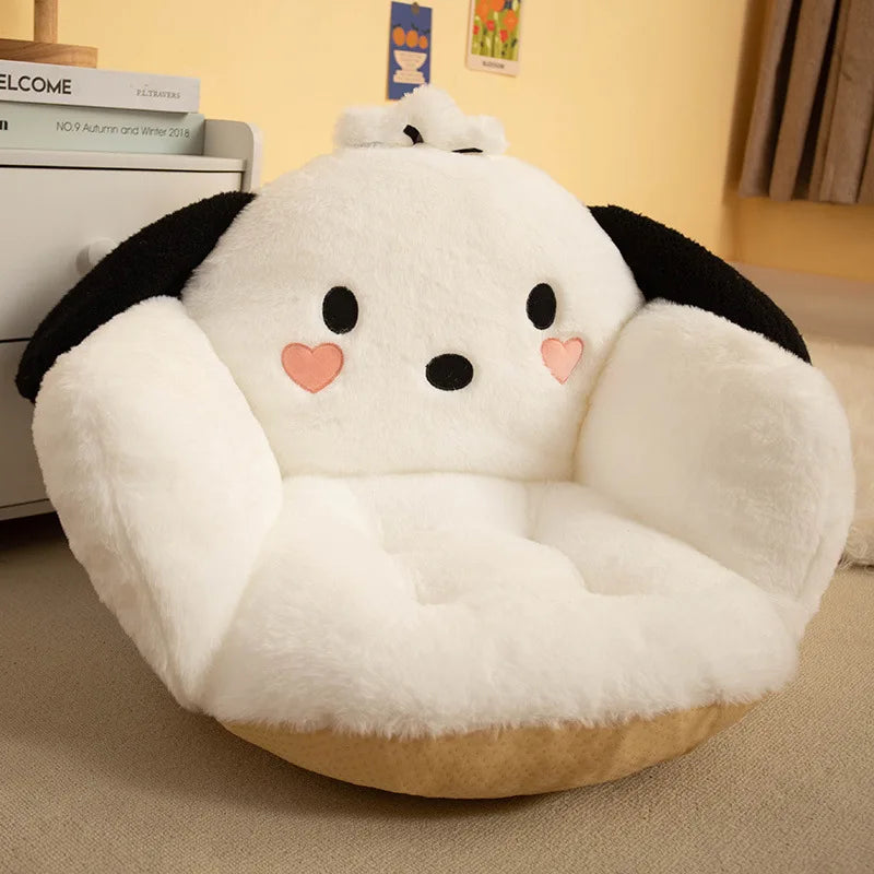 Cute Cartoon Plush Chair Cushion Winter Warm Office Seat Pillow Dorm Gift