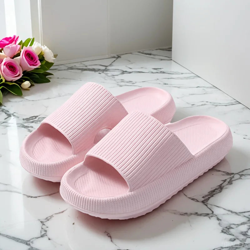 EVA Thick Sole Slippers Anti Slip Bathroom Slides Soft Comfortable Indoor Outdoor Home Sandals for Men Women
