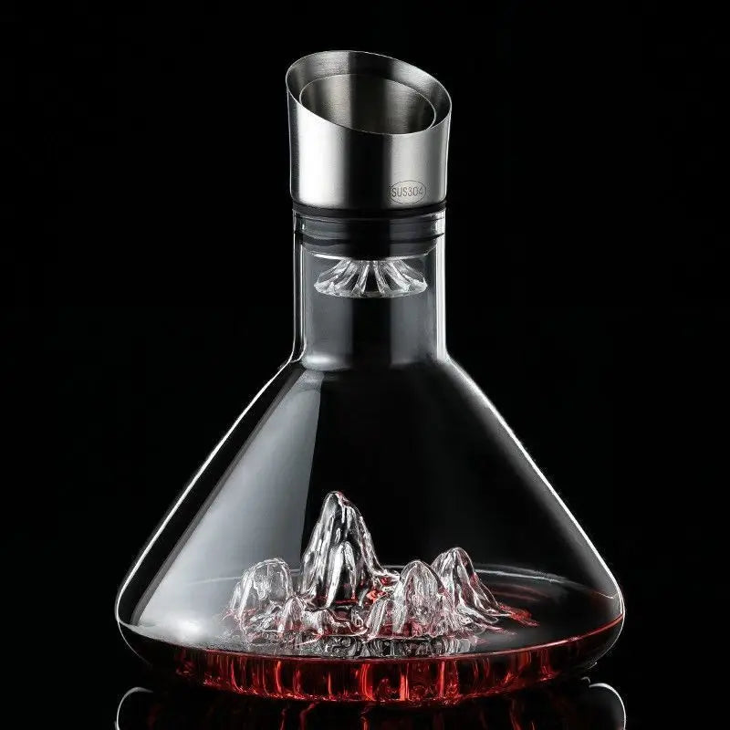 1500ml Crystal Whiskey Decanter Lead Free Glass Wine Carafe Thick Bar Accessory