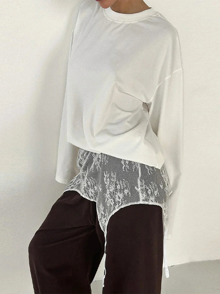 Black Lace Mini Skirt for Women High Waist Sheer Streetwear