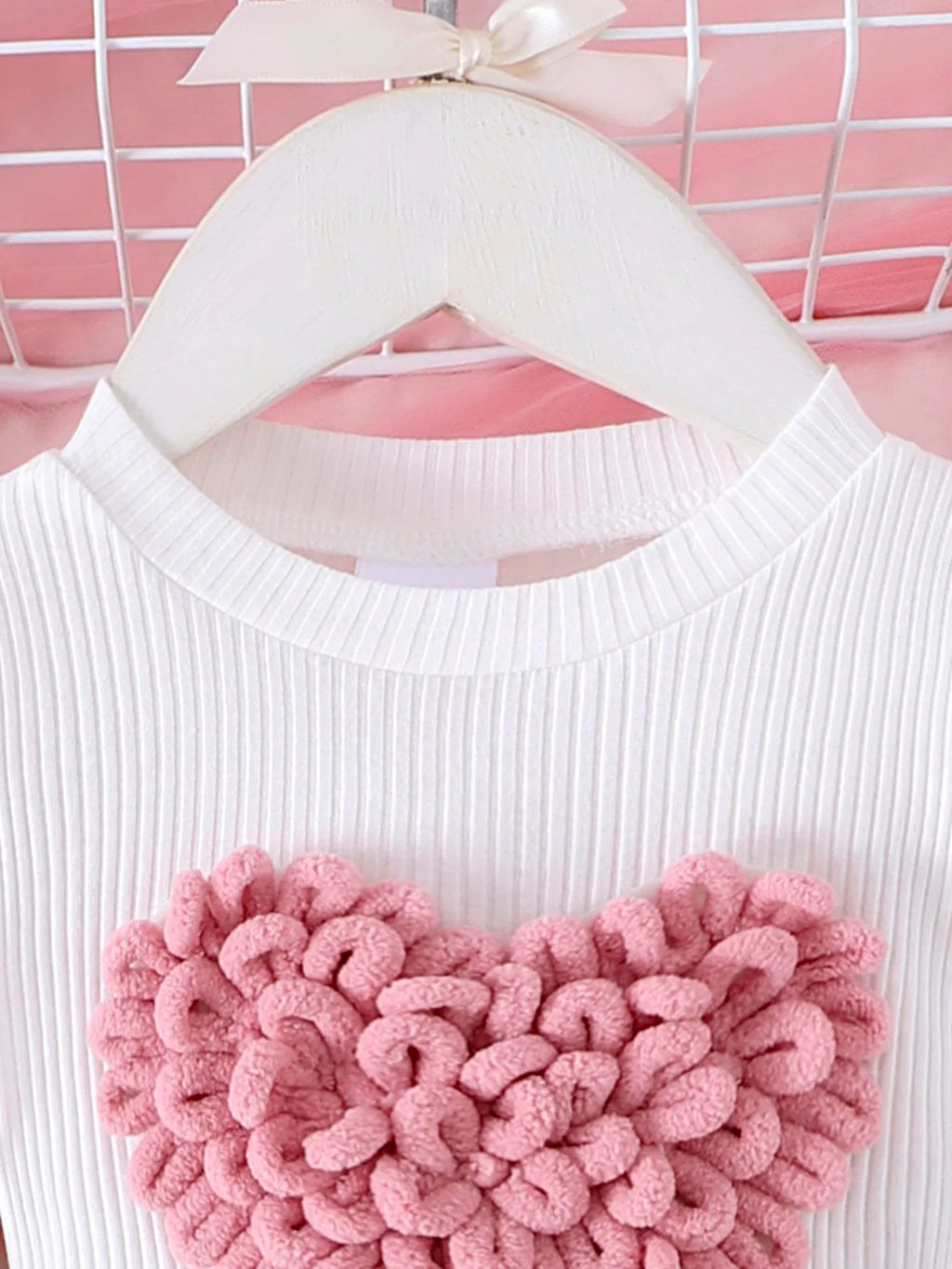 Baby Girl Pink Skirt Set Cute Bubble Sleeve Outfit 2PCS