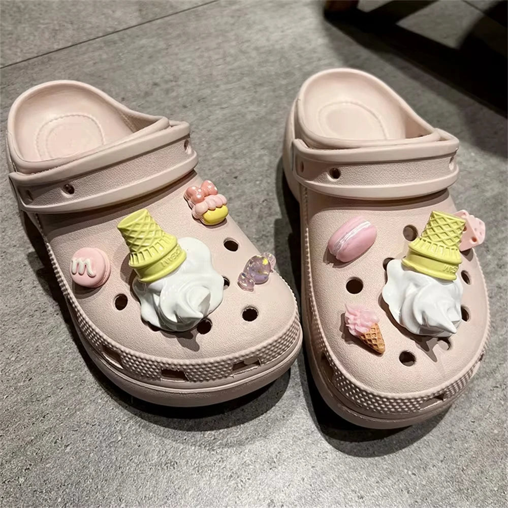 Ice Cream Shoe Charms Summer Clog Accessories
