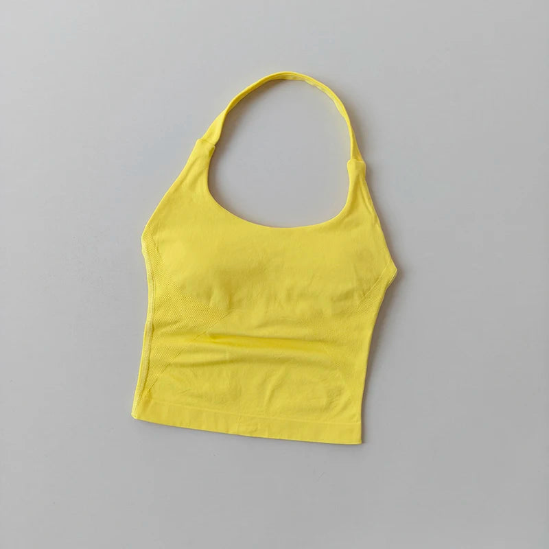 Women Halter Sports Bra Shockproof Yoga Running Fitness Vest