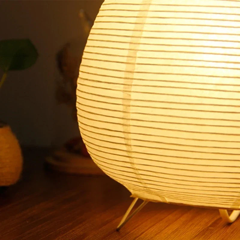 Paper Lantern LED Table Lamp Bedside Light for Bedroom Living Room Decor