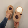 Capybara Plush Slippers Cute Animal Fuzzy Indoor Warm Home Shoes for Women Men