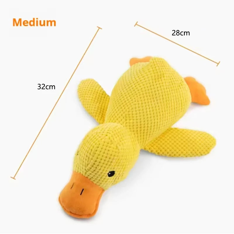 Duck Plush Dog Toy – Interactive Squeaky Chew Toy for Bored Dogs & Puppies