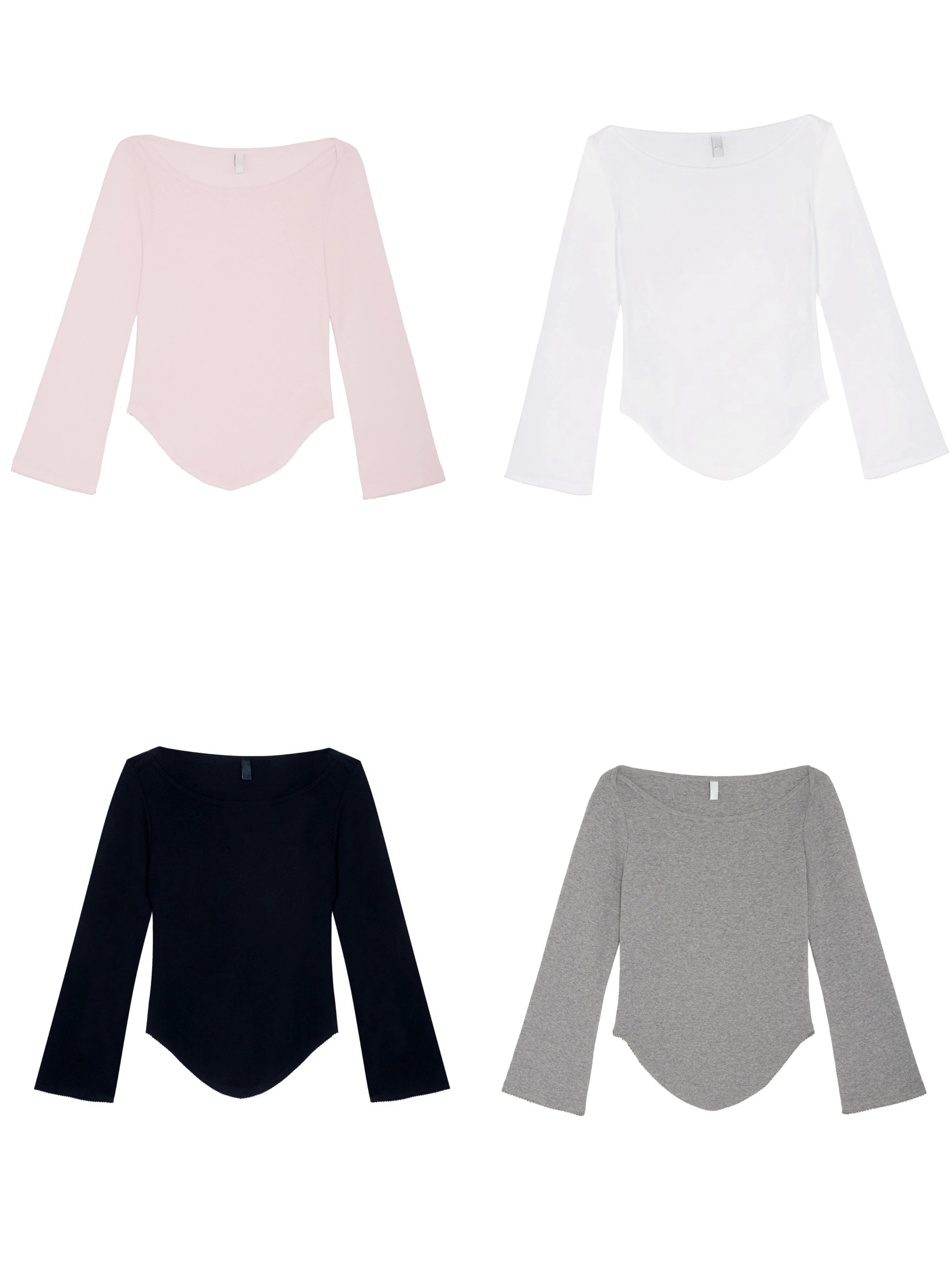 Women 3/4 Sleeve Crew Neck Casual Top V Hem Lace Design Fashion T Shirt
