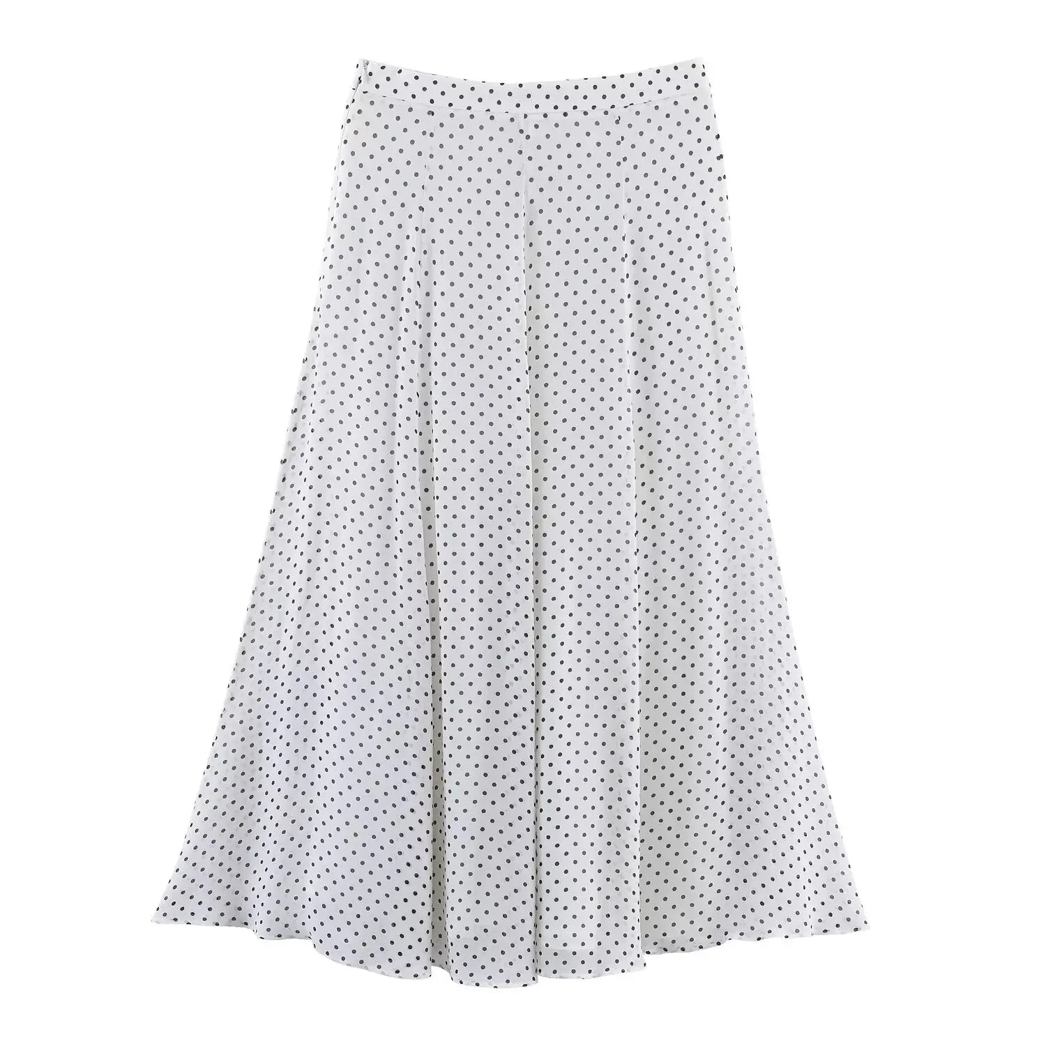 Polka Dot Midi Skirt Set for Women Bow Tie 2 Piece Outfit