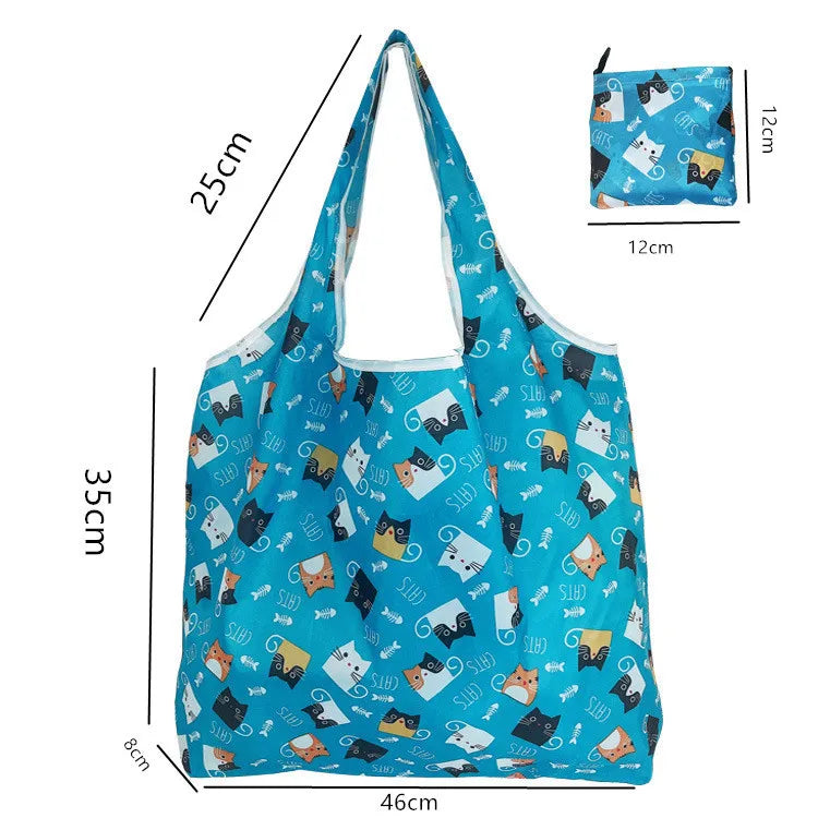 Reusable Grocery Bags Large Foldable Washable Nylon Shopping Bags Heavy Duty Tote