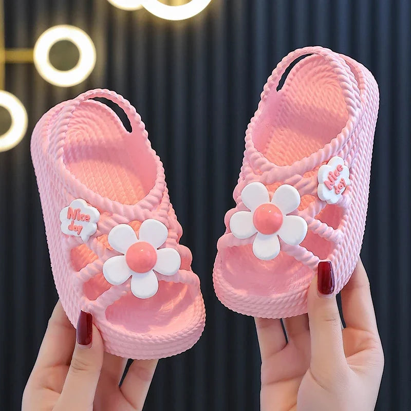 Kids Summer Slippers Soft Sole Anti Slip Beach Sandals for Boys Girls