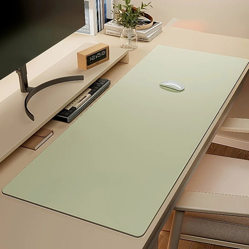 Large Faux Leather Desk Pad Mouse Pad Waterproof Non Slip Easy Clean