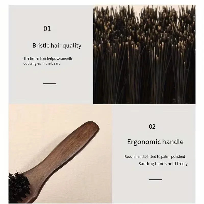 Boar Bristle Hair Brush for Men Women Thick Fine Hair