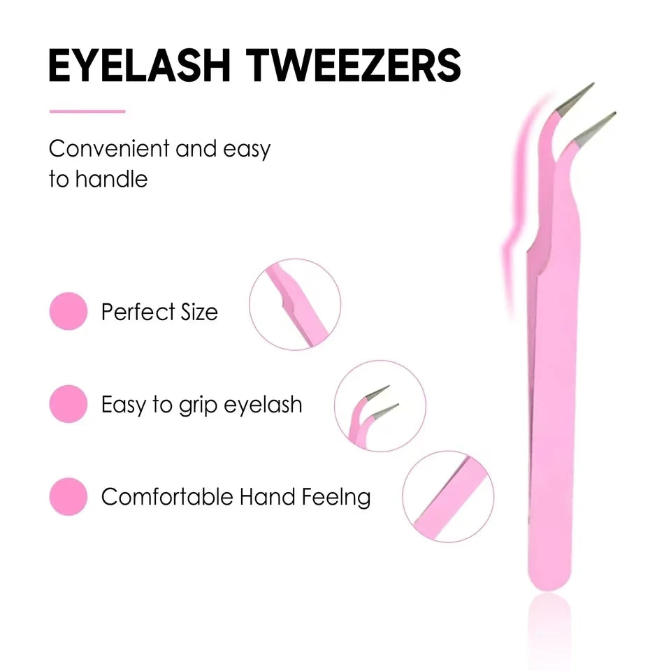 Lash Bond & Seal Kit – Eyelash Extension Glue Set with Tweezers for Long Lasting Lash Hold
