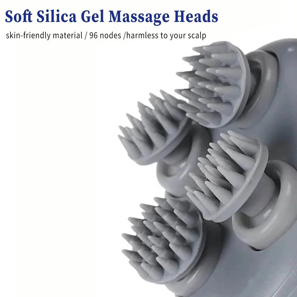 Electric Scalp Massager Adjustable Speed Red Light Hair Care Silicone Deep Massage Tool