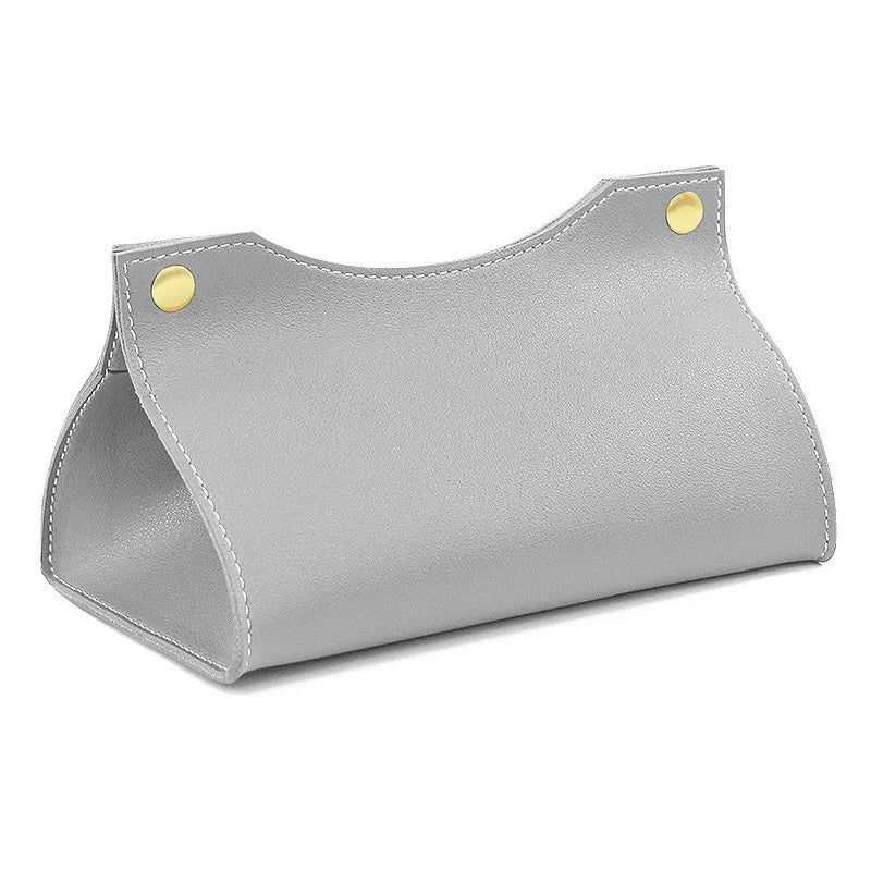 Leather Tissue Box Holder Napkin Organizer for Living Room Kitchen