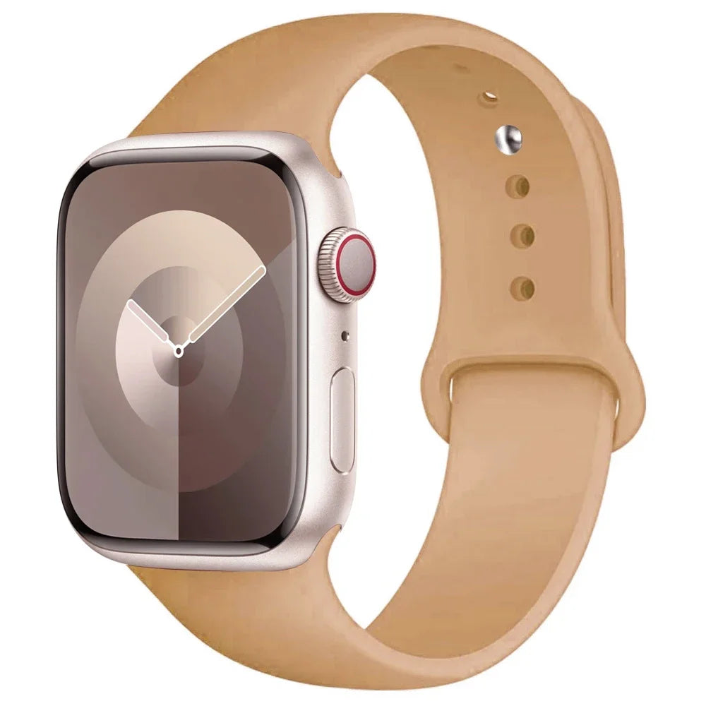 Silicone Apple Watch Band – Sport Strap Replacement for Apple Watch Series 3–9, SE & Ultra