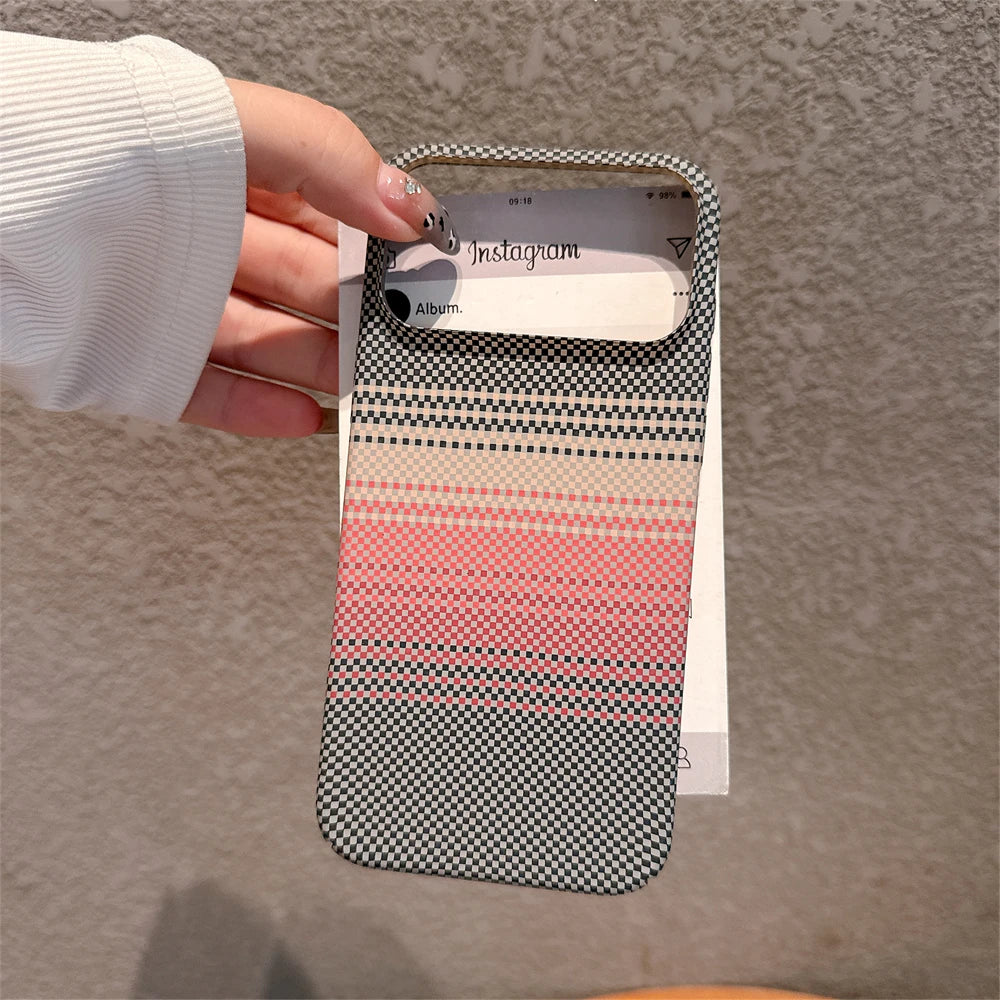 Kevlar Carbon Fibre PC Hard Shockproof Ultra Thin iPhone Case
