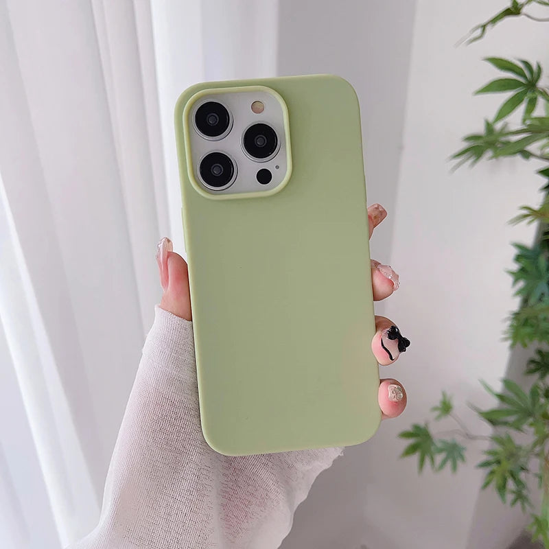 Candy Color Silicone Soft Matte Frosted Ultra Thin iPhone Case