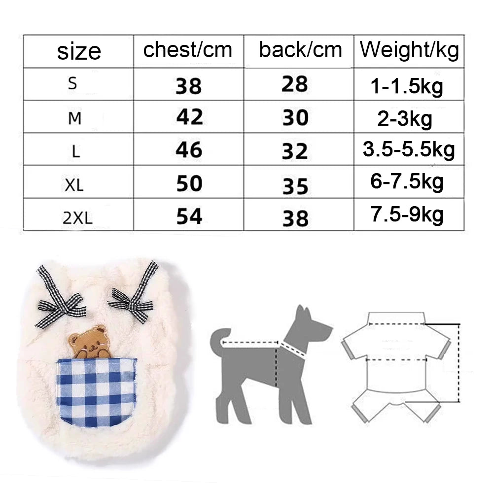 Cozy Plush Pet Vest Warm Fleece Dog Cat Sleeveless Coat Indoor Outdoor Wear