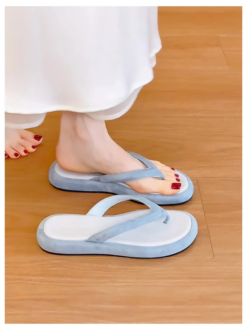 Women Summer Slides Flat Open Toe Casual Beach Slippers Outdoor Sandals