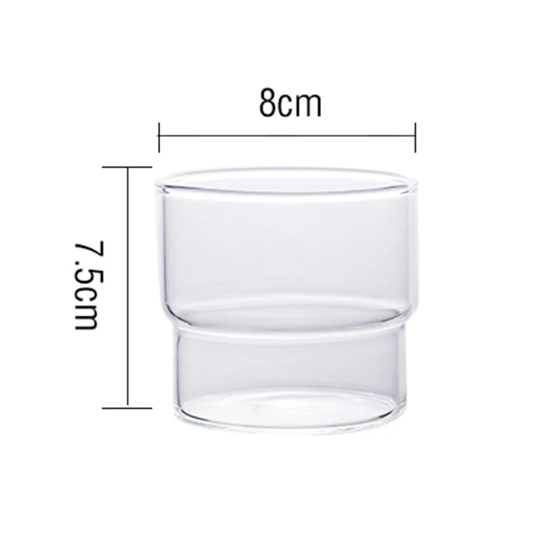 Creative Glass Coffee Cup Heat Resistant Transparent Mug for Smoothie Beer Water