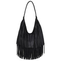 Tassel Shoulder Tote Bag for Women Soft PU Leather Handbag