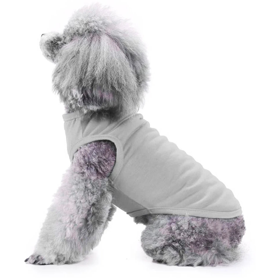 Dog T-Shirt Summer Apparel – Soft Blank Shirt for Extra Small to Extra Large Dogs (XS–XL)