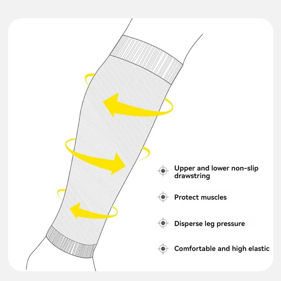Football Shin Guard Sleeves Compression Leg Covers Breathable Soccer Socks